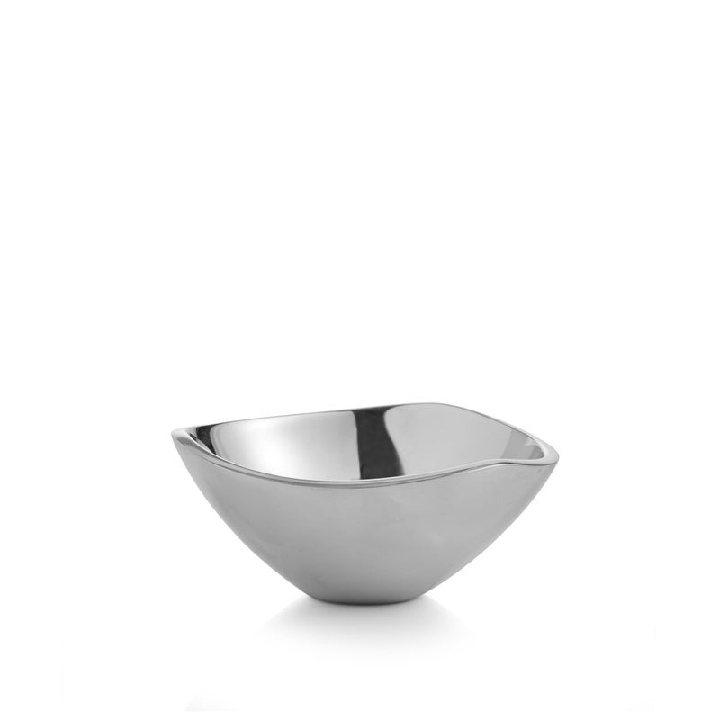Nambe NambÃ© Tri-Corner Mini Bowl - 4.5-Inch Curved Alloy Accent Dish, Artistic Sculptural Design for Serving, Tabletop Display & Home DÃ©cor - Handcrafted Polished Metal Bowl, Elegant Piece - Image 1